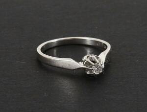 Enstensring i 18k vitguld