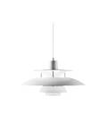 Poul Henningsen. PH5 pendel med skærme af hvidlakeret aluminium