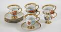 Kaffekoppar med fat 6st, Bing  Gröndahl, Danmark