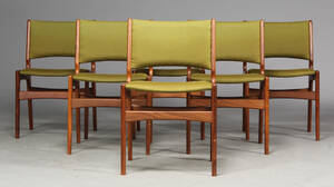 Dansk møbelproducent. Spisestole, teaktræ 6