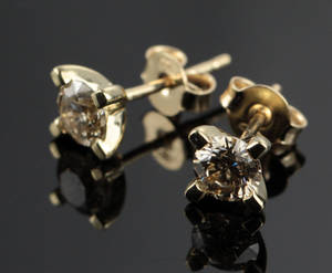 Par brillant ørestikker ca. 0.84 ct.
