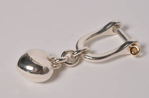Ole Lynggaard - Nøglering med hjerte af sterling og guld