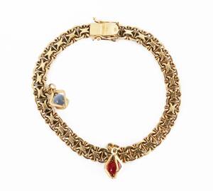 Armband med berlocker, 18k, 1963