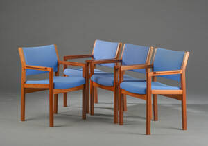 Christian Hvidt. Sæt på fire armstol 4 