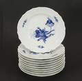 Mattallrikar 10st, Blå Blomst, Royal Copenhagen