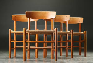 Børge Mogensen. Sæt på fire stole, model J39 4 