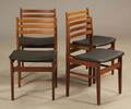 Dansk møbelproducent. Sæt på fire stole af teak. 4. Denne vare er sat til omsalg under nyt varenummer 4679287