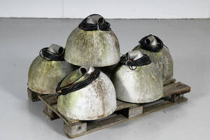 Seks Københavnerlamper, Ø 46 cm. 6 