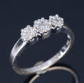 Brillantring af 18 kt hvidguld, ca 0.28 ct
