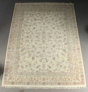 Orientalisk handknuten matta, silkesinslag, 361x268 cm Denna vara har satts till omförsäljning under nytt varunummer4095306