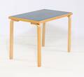 Alvar Alto Bord af birketræ med petroleumsblå laminat