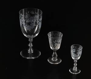 1890-tals glasservis med etsad dekor 18