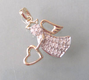 Diamantvedhæng. Ca. 0.25 ct.