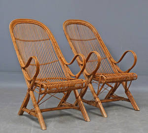 Ett par fåtöljer, rotting, 1890-tal