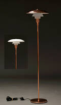 Poul Henningsen. 3½-2½ kobber gulvlampe - limited edition  Denne vare er sat til omsalg under nyt varenummer 4926534