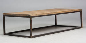 Rektangulært sofabord, elmetræ