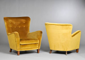 Dansk møbelproducent. Et par hvilestole, 1950erne 2