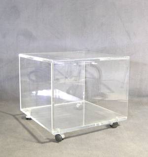 Sofatisch auf Rollen, Plexiglas