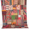 Orientmatta, flatvävd, Patchwork, 245x203 cm