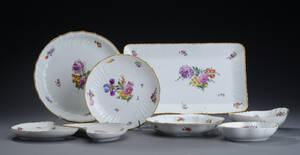 Saksisk blomst steldele af porcelæn. 8