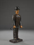 Chaplin figur af træ og gips