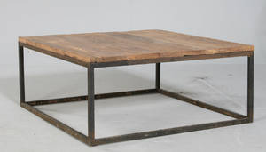 Kvadratisk sofabord, elmetræ