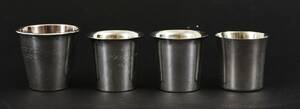 Bägare i silver 4st
