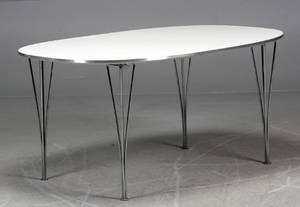 Piet Hein 1905-1996 Bruno Mathsson 1907-1988. Super Ellipse spisebord