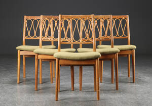 Fem stole af eg og bambus, 1950erne 5 Denne vare er sat til omsalg under nyt varenummer 4690929