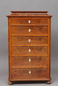 Chr. VIII chiffoniere af mahogni. 1800-tallet