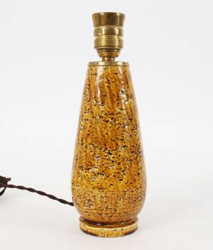 Bordslampa i chamotterat stengods, Gunnar Nylund för Rörstrand