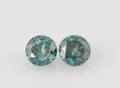 Blue-green couple of diamonds 0.43 ct 2