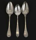 Matskedar 3st, silver, bl.a. 1855 