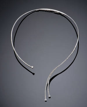 Halsring med diamanter - ca. 1.50 ct.