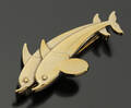 Georg Jensen. Broche, forgyldt sterling sølv