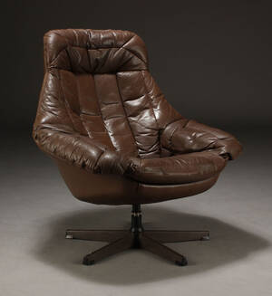 H. W. Klein. Bramin, lænestol brunt skind