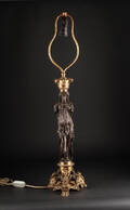 Fransk bordlampe af bronze, 1800-tallets sidste halvdel Denne vare er sat til omsalg under nyt varenummer 4295054