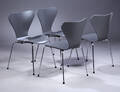 Arne Jacobsen. Sæt på fire stole model 3107 4 