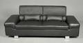 3-pers. sofa, sort læder Denne auktion er annulleret - se nu vare 1911897