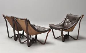 Brunstad. Sæt hvilestole 3