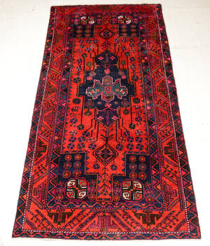 Persisk Hamadan tæppe, 277x140 cm.