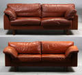 Sofaarragement, brunt læder 2
