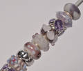 20 Charlotte Borgen beads i lilla nuancer 20