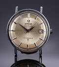 Omega Constellation. Vintage herreur med sølvfarvet pie-pan skive, ca. 1966 