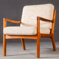 Ole Wanscher, Lounge Sessel Modell Senator 166 in Teak für France  Søn