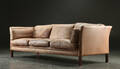 Mogens Hansen. Tre-pers. sofa, læder 