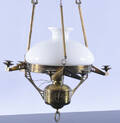 TAKLAMPA, metallglas, 1900-tal.