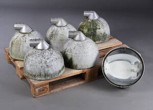 Seks Københavnerlamper, Ø 38 cm. 6