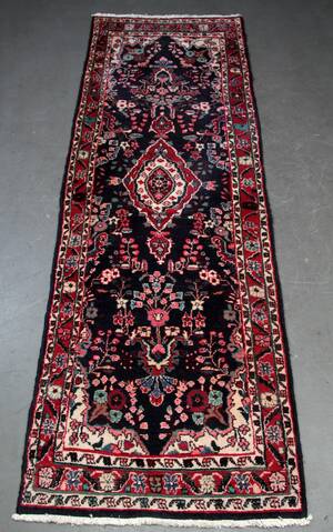 Persisk Hamadan løber, uld på bomuld, 298 x 101 cm. 