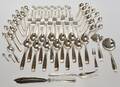 Kjellerup Sølvvarefabrik. Samling bestikdele af pletsølv nr. 15 68